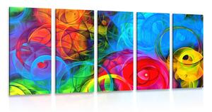 Quadri 5 pezzi – Astrazione piena di colori
