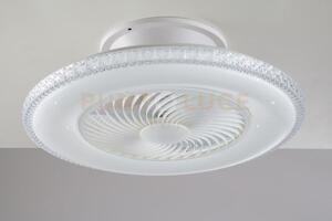 Plafoniera led con ventilatore borea bianca in acrilico pmma 40w 44