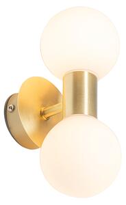 Applique da parete moderna oro IP44 2 luci - Cederic