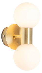 Applique da parete moderna oro IP44 2 luci - Cederic