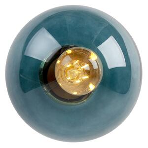 Lampada da soffitto intelligente in ottone con vetro blu oceano incl. Wi-Fi ST64 - Pallon