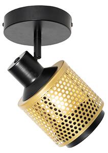 Faretto industriale nero con oro - Kayden