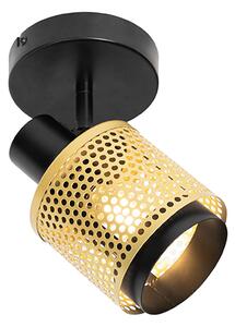 Faretto industriale nero con oro - Kayden