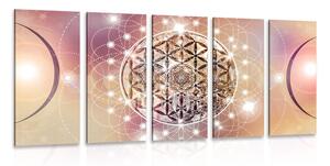 Quadri 5 pezzi – Mandala affascinante