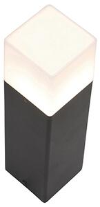 Lampada da esterno a stelo nera con opalino bianco 30 cm - Denmark