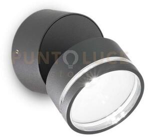 Lampada da parete omega ap round antracite 4000k