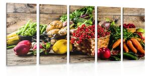 Quadri 5 pezzi – Frutta e verdura fresca