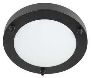 Plafoniera moderna nera 18 cm IP44 - Yuma