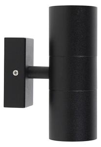 Lampada da parete per esterni nera 2 luci IP44 - Duo
