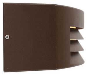 Applique da parete moderna marrone ruggine IP44 - Hurricane 1