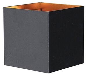 Applique da esterno nera con doratura incl. LED 2 luci IP54 - Edwin