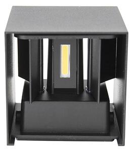 Lampada da parete per esterni nera con LED 2 luci IP54 - Edwin