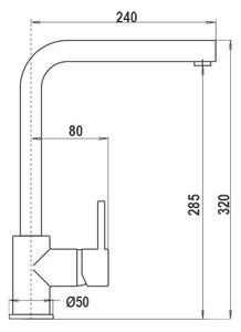SCHOCK Aquatown Rubinetto Cucina Miscelatore con Canna a Ponte Monocomando in Ottone colore Bianco - SXTOWN01