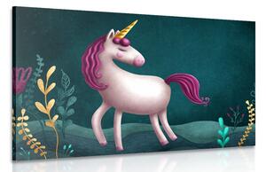 Quadro su tela – Unicorno fiabesco