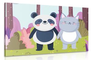 Stampa su tela – Animali nel bosco