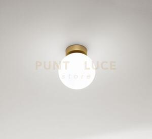Applique in vetro e metallo oro opaco maga 1 luce attacco e14 d.15cm