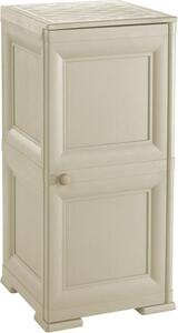 Tontarelli Armadietto da Esterno / Balcone in Resina Antipioggia 1 anta 1 ripiano Dimensioni 40x43x85,5 cm colore Angora - Omnimodus