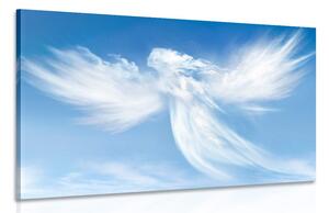 Quadro su tela – Figura d'angelo tra le nuvole