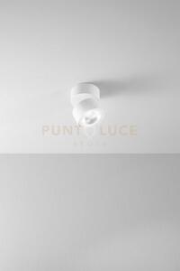 Faretto-applique in metallo verniciato bianco camera led 15w cct 30