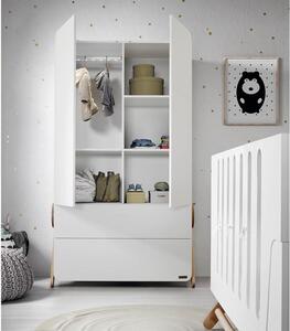 Micuna Armadio cameretta Bambini 2 Ante con 2 Cassetti in MDF colore Bianco - Swing