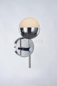 Atomo, lampada da parete, cromo, led 4,8w 240lm 3000k, l 10 w 13 h 