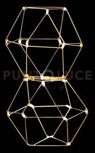 Lucciola lampada da tavolo, ottone, led 9,6w, lumen 816 3000k, l. c