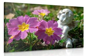 Quadro su tela – Angioletto nel giardino