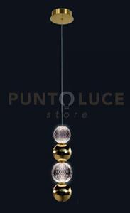 Lampada a sospensione brillante, oro lucido, led 7w, lumen 875, 300