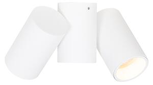 Faretto di design bianco 2 luci orientabile - Michael