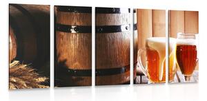Quadri 5 pezzi – Birra con botte di birra