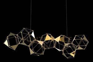 Lucciola pro 7 lampada a sospensione lineare con triangolo in meta