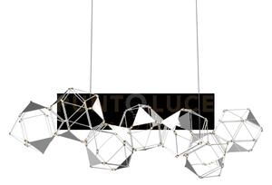 Lucciola pro 7 lampada a sospensione lineare con triangolo in meta
