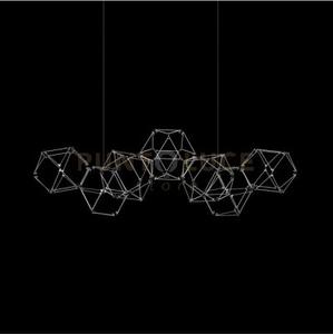 Lucciola 7 lampada a sospensione lineare, acciaio inossidabile led