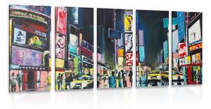 Quadri 5 pezzi – New York colorata