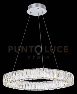 Crystal ring grande sospensione, led 33,6w 2100lm 3000k, dimmerabil