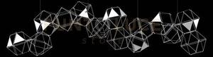 Lucciola pro 14 lampada a sospensione lineare con triangolo in meta