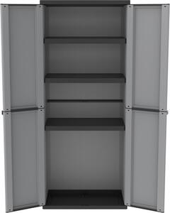 TERRY OUTLET - Armadio da Esterno Antipioggia in Resina 2 Ante 3 Ripiani cm 68x37x164 h - J-LINE 268