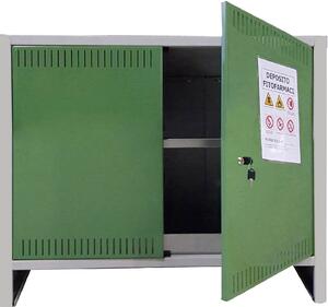 PROMETAL Armadio da esterno Armadietto 2 Ante per Fitofarmaci 100x40x80h cm - OS130K100800FN