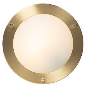 Plafoniera moderna oro 18 cm IP44 - Yuma