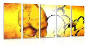 Quadri 5 pezzi – Fiore etnico