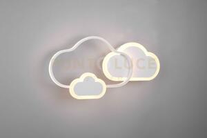 Cloudy applique led 29w 3600lm, 3000k nuvola bianca rgb e telecoman