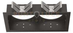 Bento prodotto componibile cornice rettangolare doppia nera 2 luci