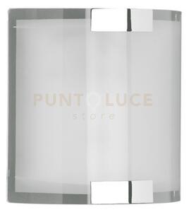 Divo applique in vetro ventola bianco satinato 20x20cm 1 luce attac