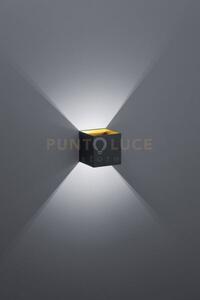 Louis applique led 4,3w 430lm, 3000k cubo bi-direzionale colore ner