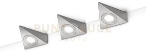 Ecco kit 3 pezzi sottopensile acciaio 12,4cm led 3w · 3x 200lm, 3000k