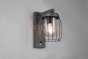 Applique esterno tuela con gabbia diffusore bianco ip44 h.28cm con 