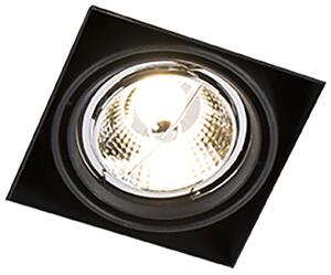 Set di 6 faretti incassati neri GU10 AR70 senza cornice - Oneon