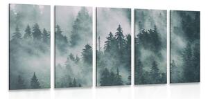 Quadri 5 pezzi – Montagne nella nebbia