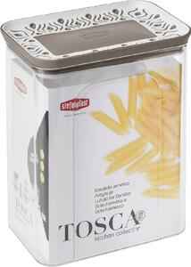 STEFANPLAST Barattolo Rettangolare ermetico 2.2 lt Tosca Resina Tortora - 55650
