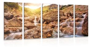 Quadri 5 pezzi – Cascate alpine
